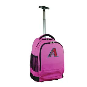 Arizona Diamondbacks Premium Wheeled Backpack in Pink