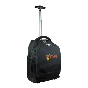 Arizona State Premium Wheeled Backpack in Black