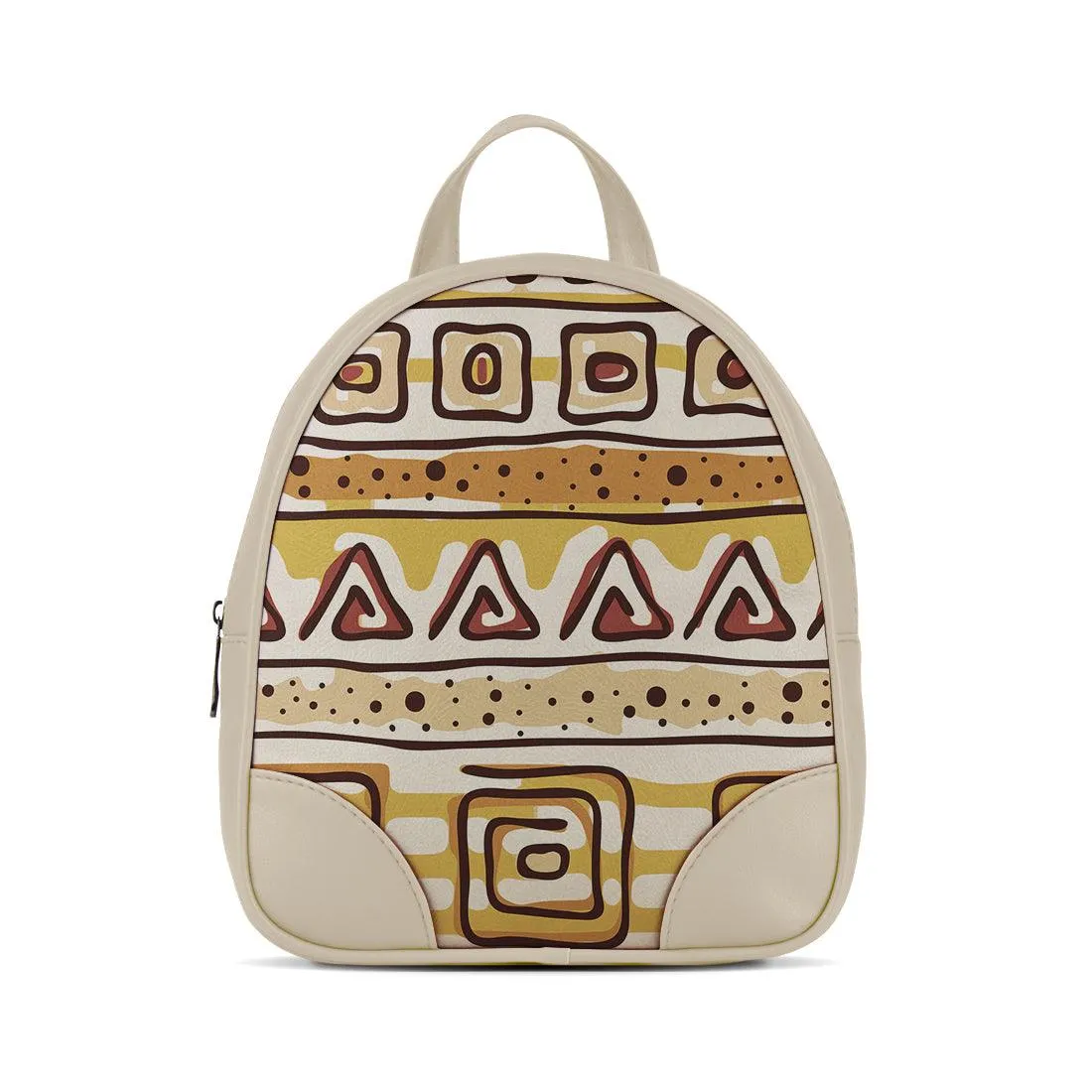 Beige O Mini Backpacks African