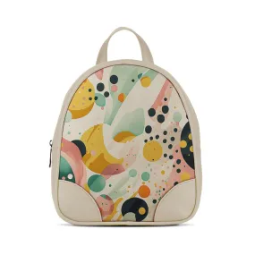 Beige O Mini Backpacks Dots