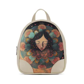 Beige O Mini Backpacks Mandala Style