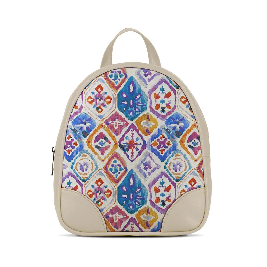 Beige O Mini Backpacks Mozaic