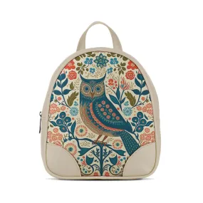 Beige O Mini Backpacks Owl