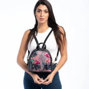 Black Mini Backpack Flamingo