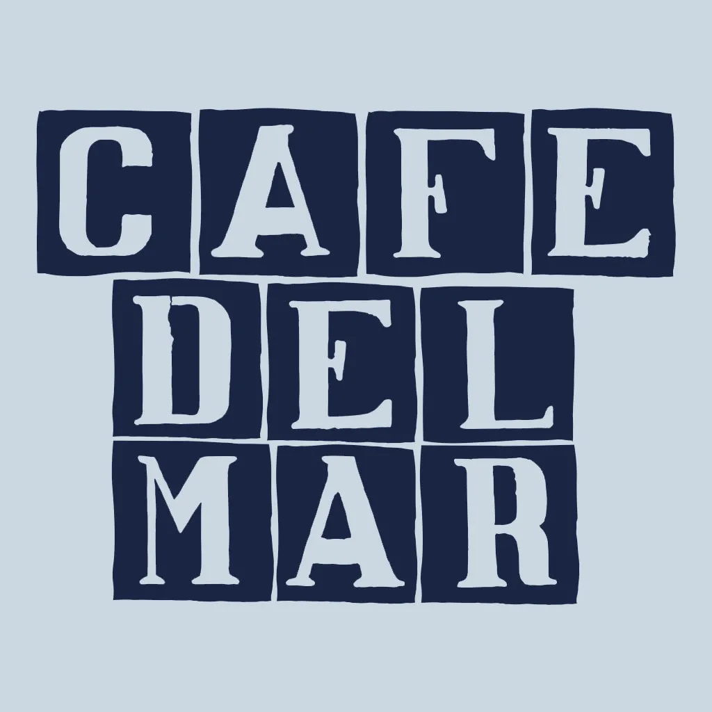 Café del Mar Blue Tile Logo Organic Cotton Canvas Wristlet Zip Pouch