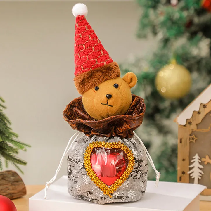 Christmas Gift Bags Apple Bags Christmas Gift Bags Pull Flannel Candy Bag Decorative Supplies