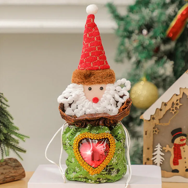 Christmas Gift Bags Apple Bags Christmas Gift Bags Pull Flannel Candy Bag Decorative Supplies