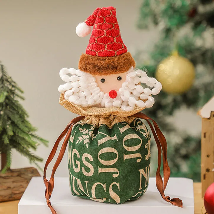 Christmas Gift Bags Apple Bags Christmas Gift Bags Pull Flannel Candy Bag Decorative Supplies