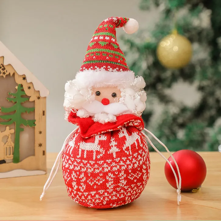 Christmas Gift Bags Apple Bags Christmas Gift Bags Pull Flannel Candy Bag Decorative Supplies