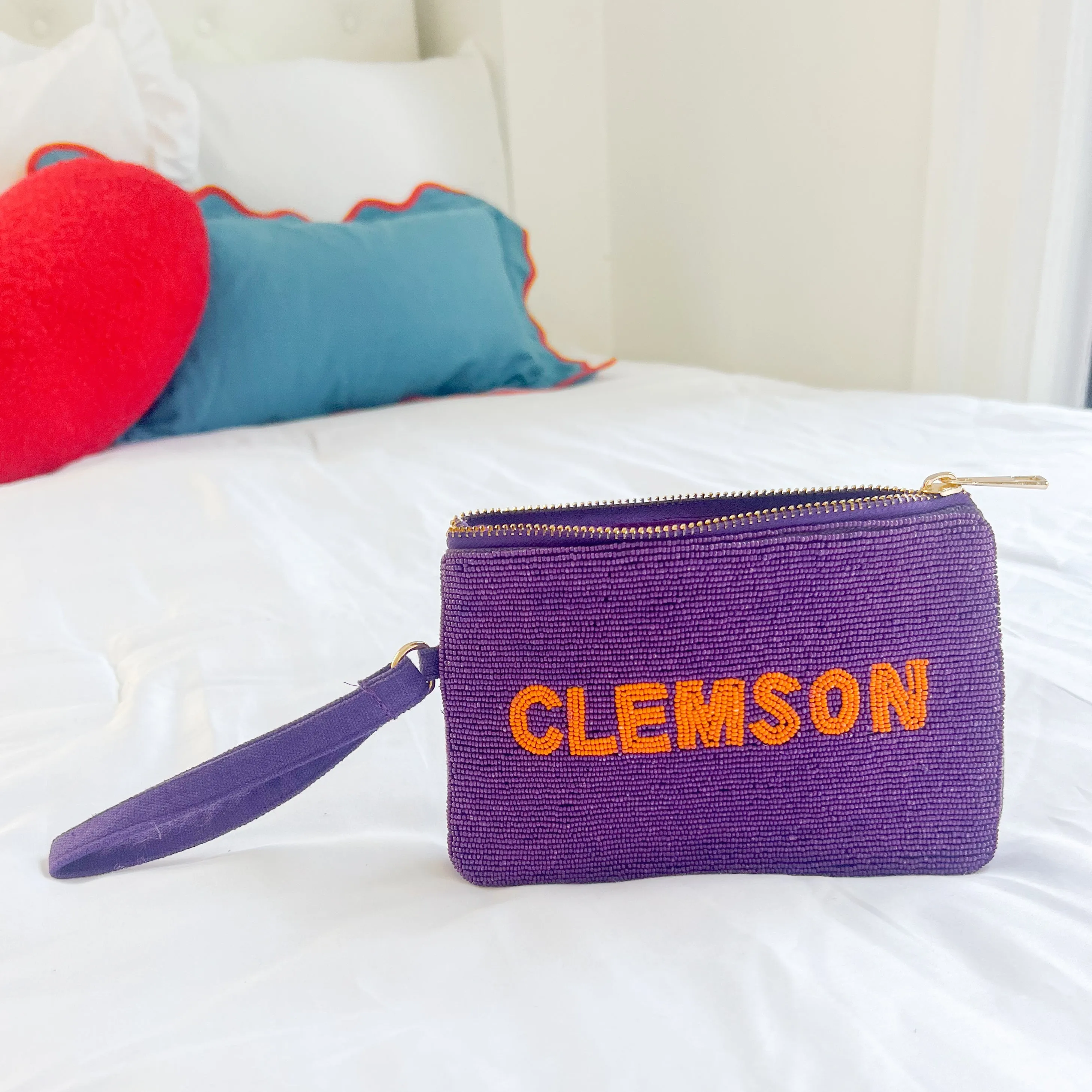 Clemson Beaded Accessory Case