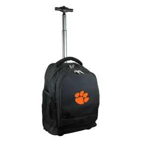 Clemson Wheeled Premium Backpack in Black