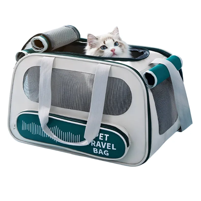 Collapsible Dog Cat Pet Carrier Airline Approved Shoulder Bag