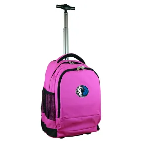 Dallas Mavericks Premium Wheeled Backpack in Pink