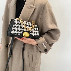 FANTASY Houndstooth Shoulder Crossbody Bag For Women Hot Sale Fashion Design Handbag Woolen Cloth Luxury Travel Bag Good Quality