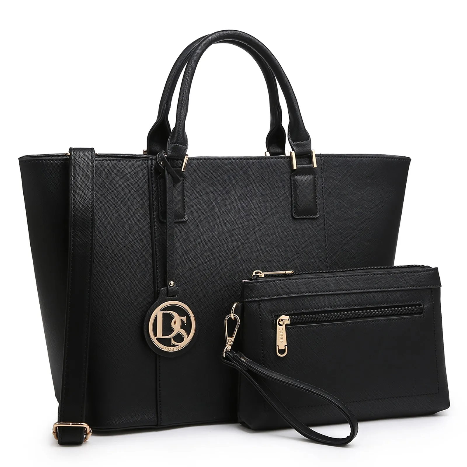 Fashion Stitching Color Large Tote Bag with Matching Wallet Dasein