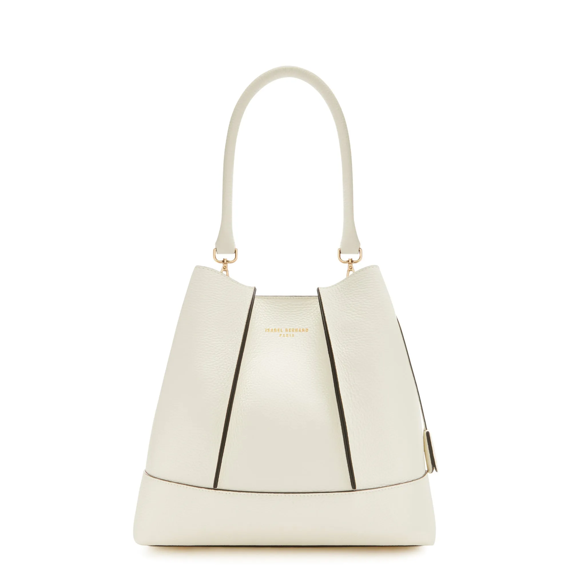 Femme Forte Macie cream calfskin leather shoulder bag