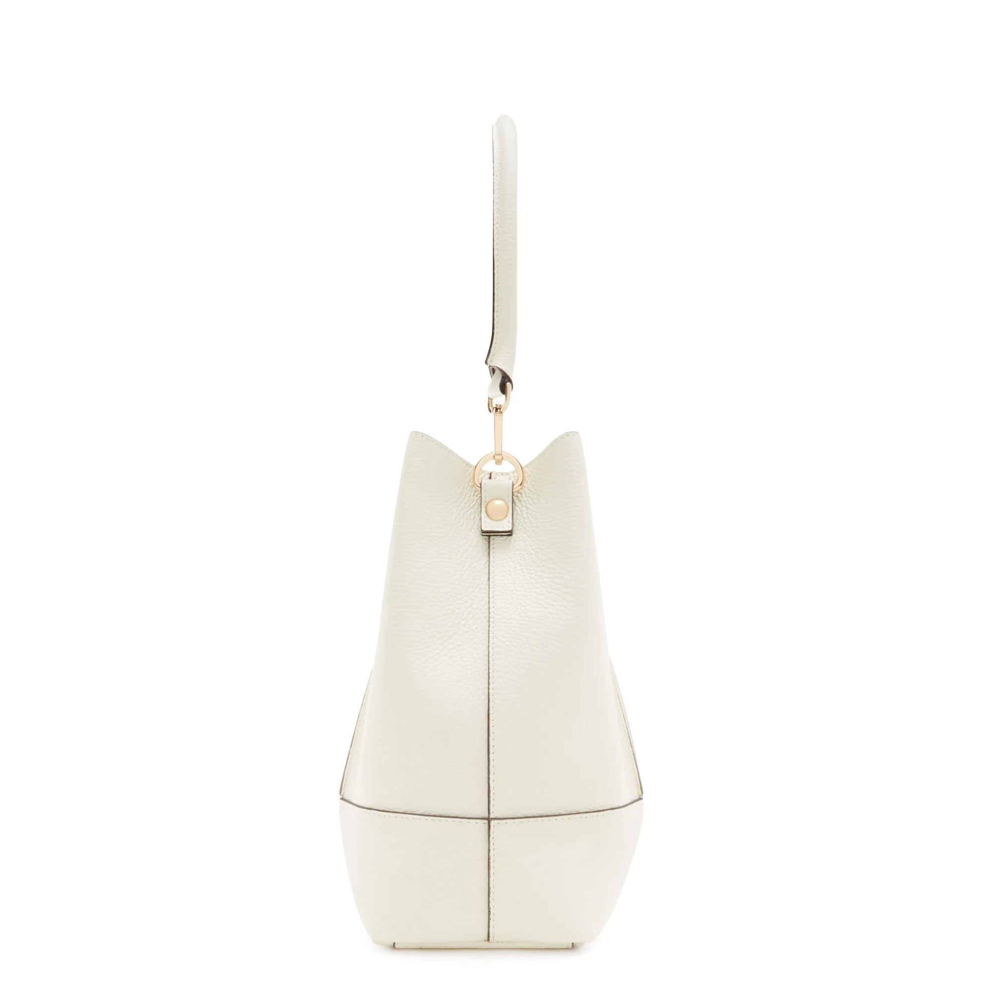 Femme Forte Macie cream calfskin leather shoulder bag