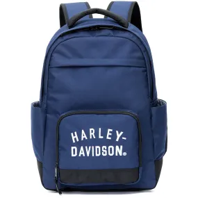 Harley-Davidson Rugged Twill Water Resistant Polyester Backpack, Blue 90224-BLUE