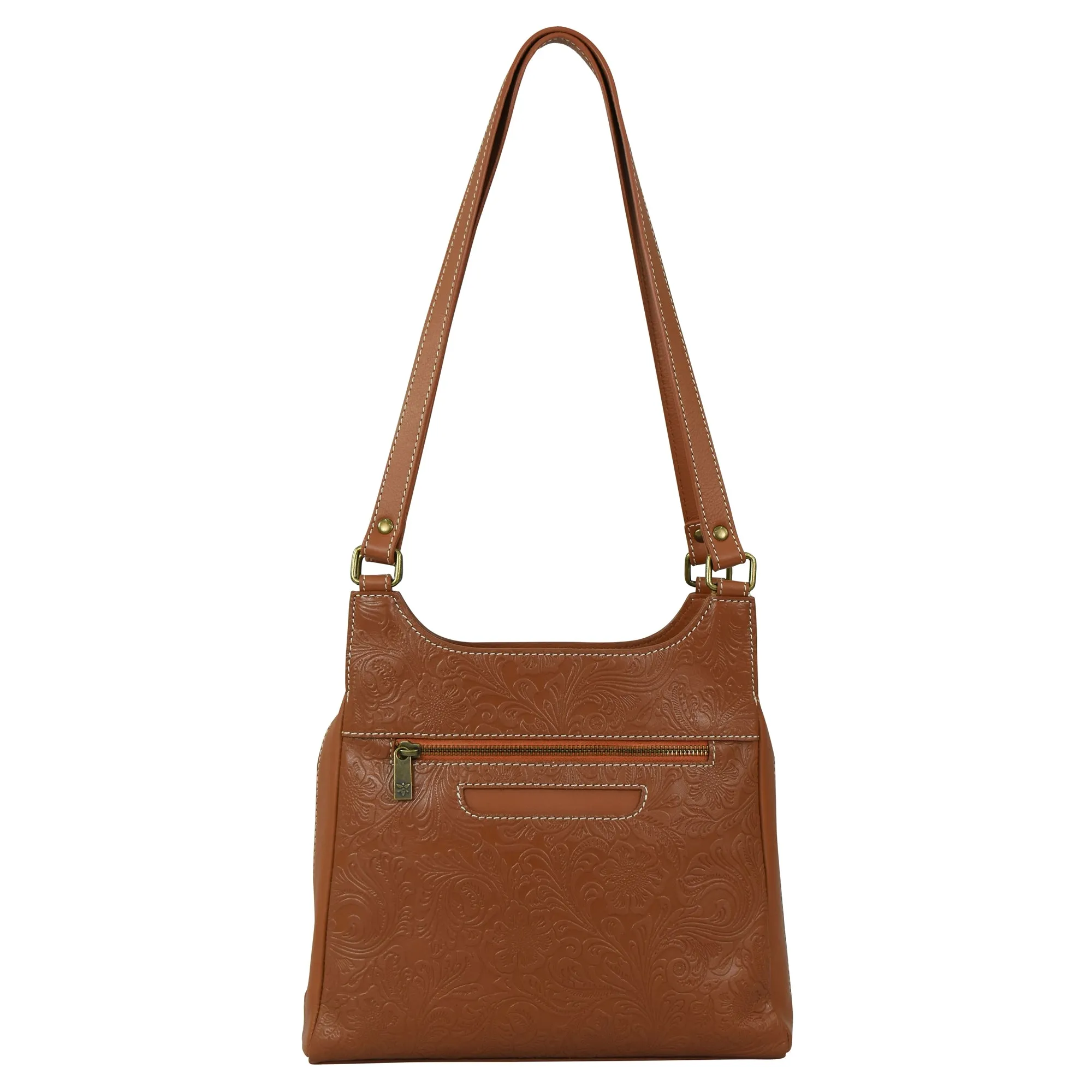 Heritage Leather Triple Compartment Satchel - 7001