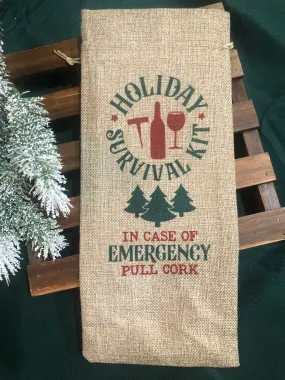 Holiday Wine Bags