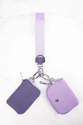 NGIL Purple Dual Pouch Wristlet