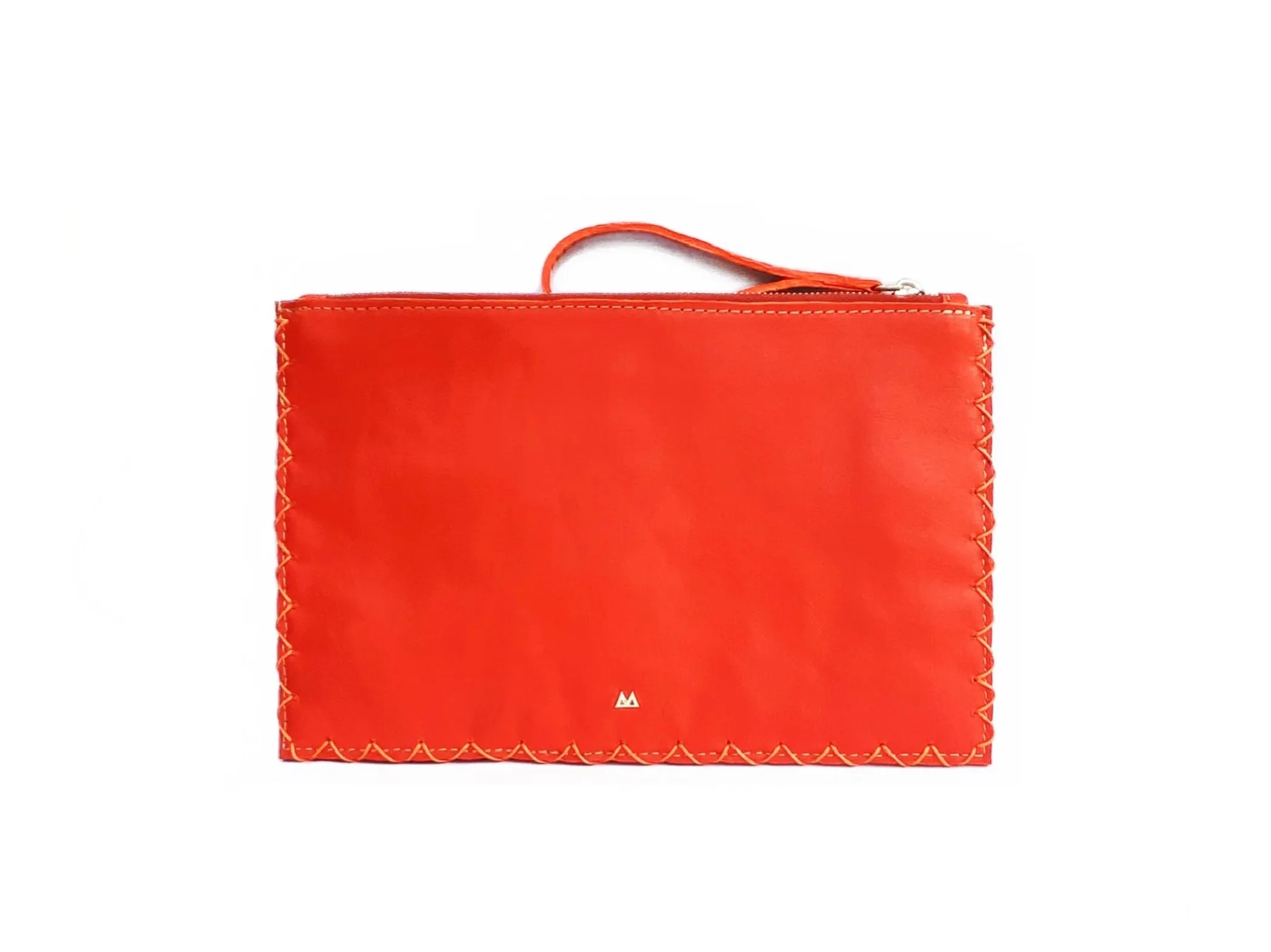 ORANGE GEO FLAT POUCH