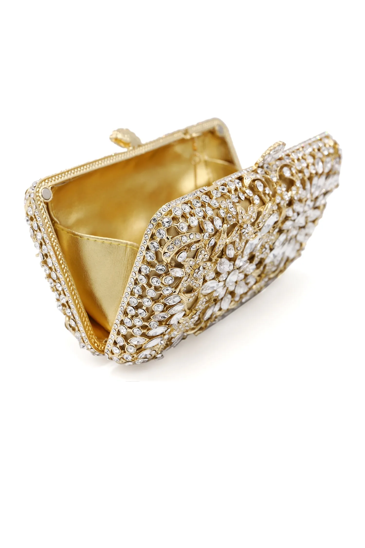 ORNATE CLUTCH-SILVER GOLD