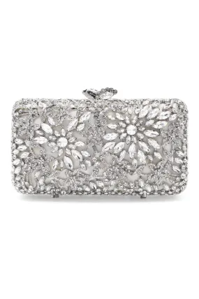 ORNATE CLUTCH-SILVER