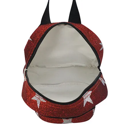 Red Glitter Super Star NGIL Mini Backpack