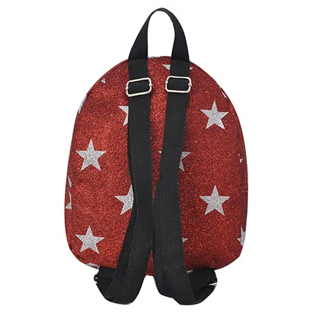 Red Glitter Super Star NGIL Mini Backpack