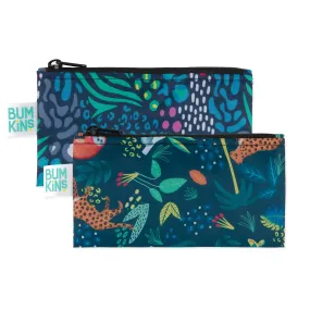 Reusable Snack Bag, Small 2-Pack: Jungle & Animal Prints