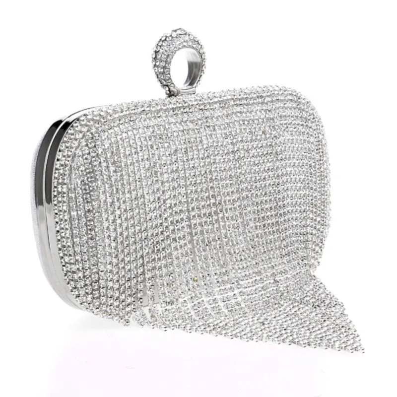 Rhinestone Tassel Clutch (Pick A Color)