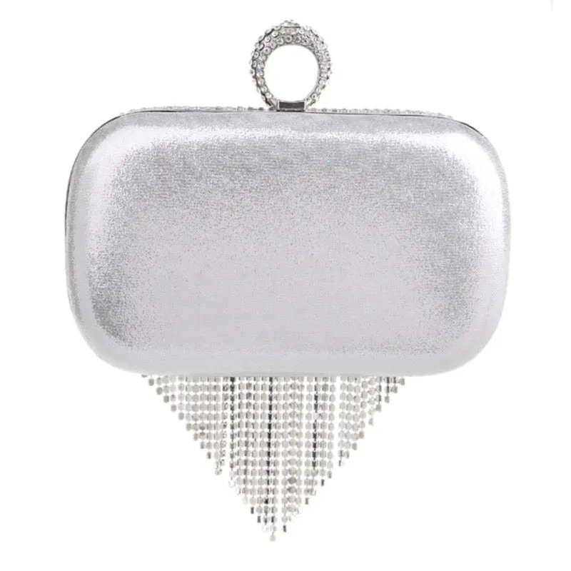 Rhinestone Tassel Clutch (Pick A Color)