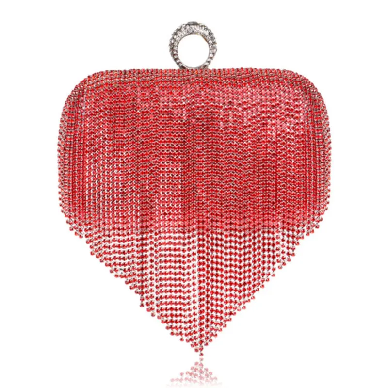 Rhinestone Tassel Clutch (Pick A Color)