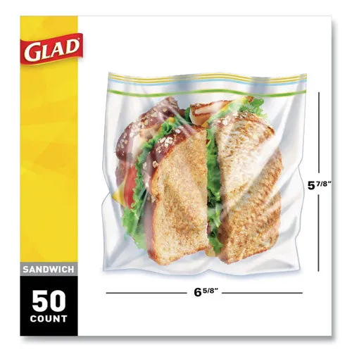 Sandwich Zipper Bags, 6.63" X 8", Clear, 600/carton