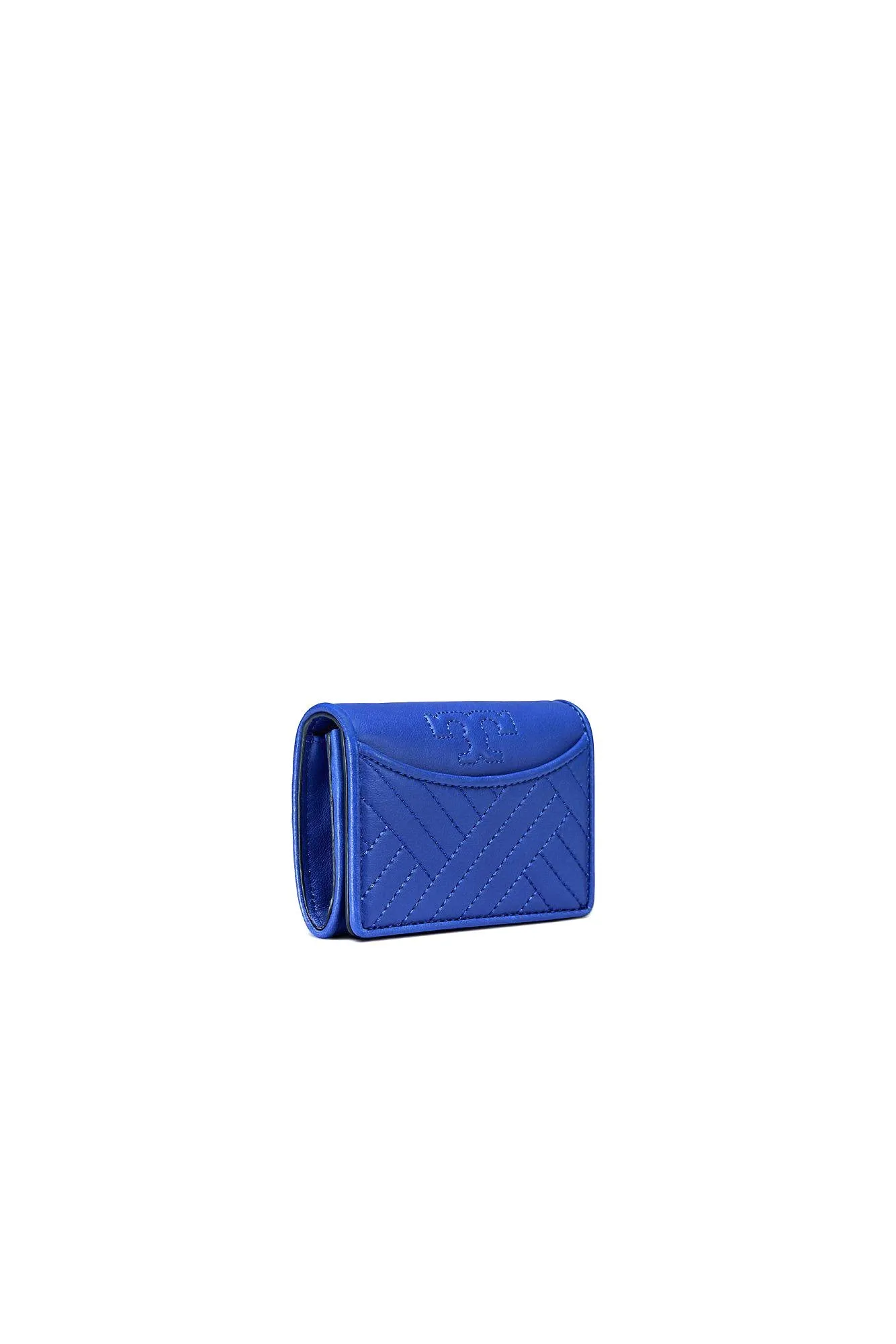 Tory Burch Regal Blue Alexa Foldable Mini Wallet