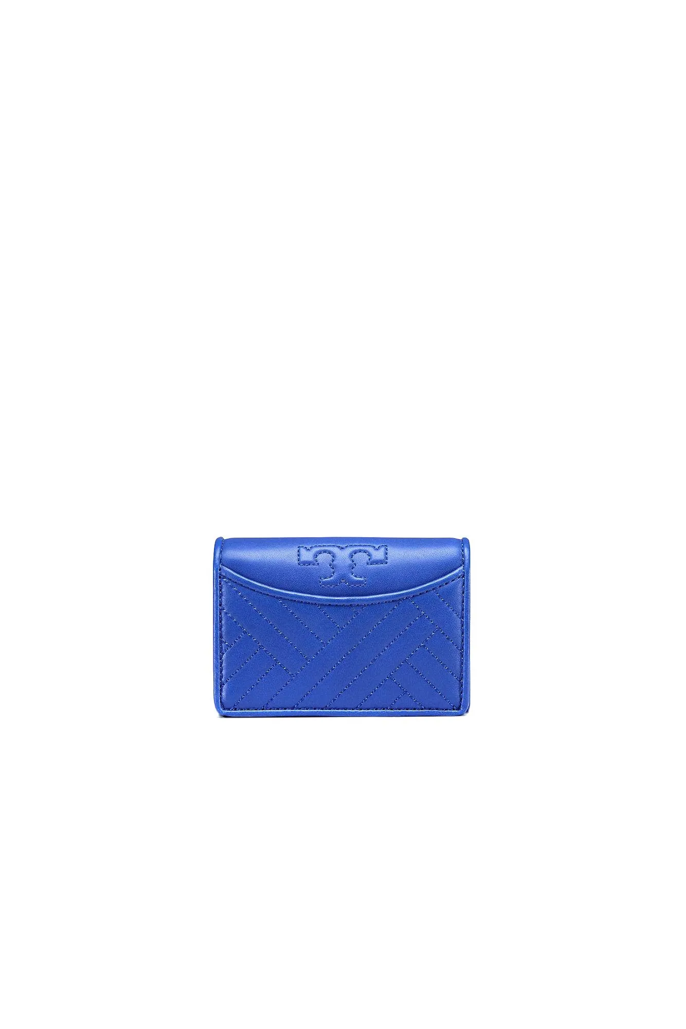 Tory Burch Regal Blue Alexa Foldable Mini Wallet