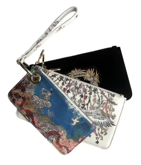 TRIO wristlet multi-leather pouches